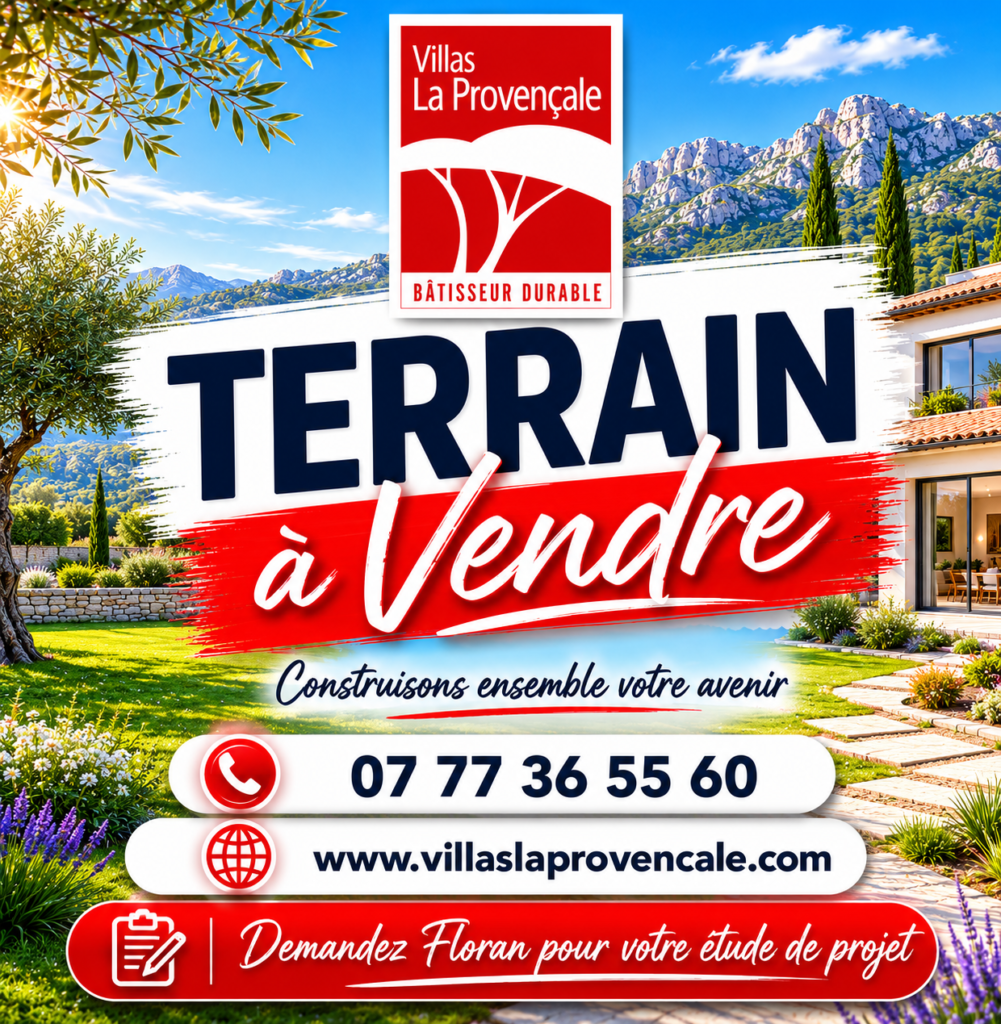 VENTE Terrain/Terre de 510m²  à Saint-Saturnin-lès-Avignon