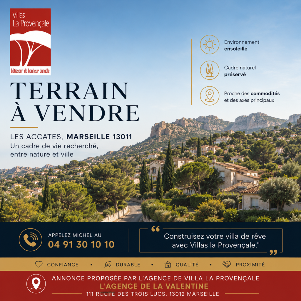 TERRAINS À BÂTIR – MARSEILLE 11ÈME – LES ACCATES