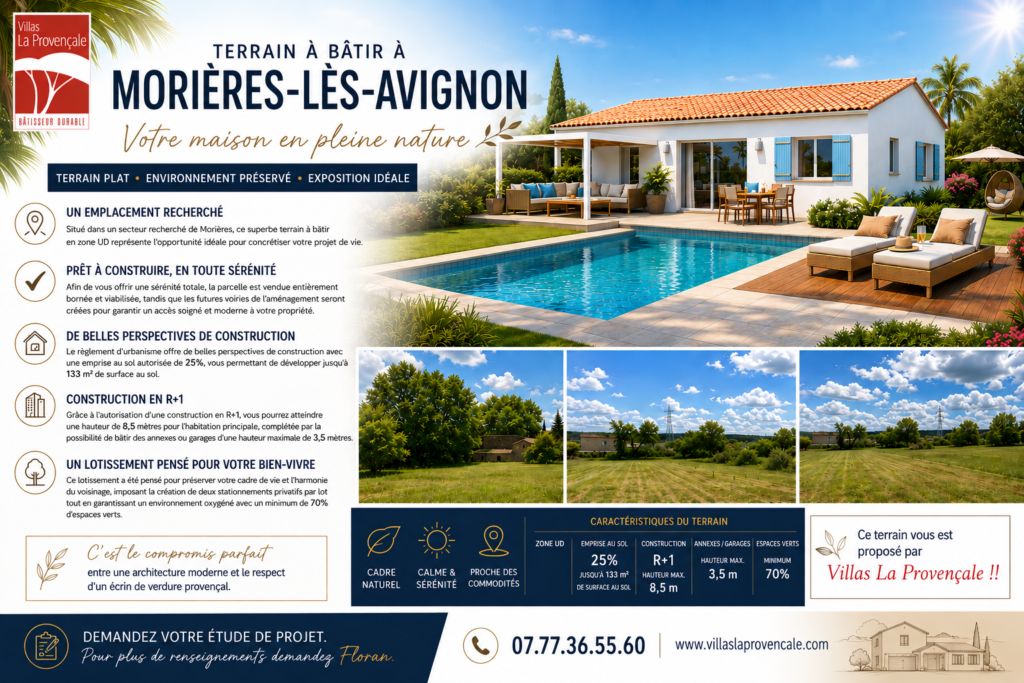 Terrain Constructible à Morières-Lès-Avignon !